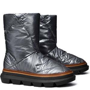 Tory Burch Sleeping Bag Booties Size 8.5 Gunmetal NWOB